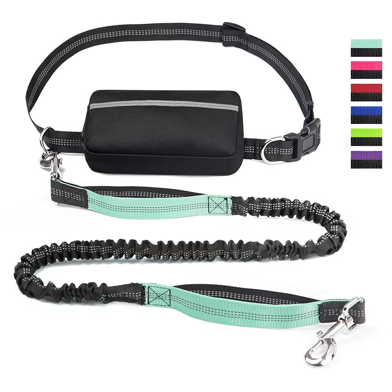 Hands-Free Dog Leash - Adjustable Waist Belt for Walking, Running & Jogging