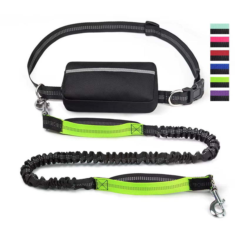 Hands-Free Dog Leash - Adjustable Waist Belt for Walking, Running & Jogging