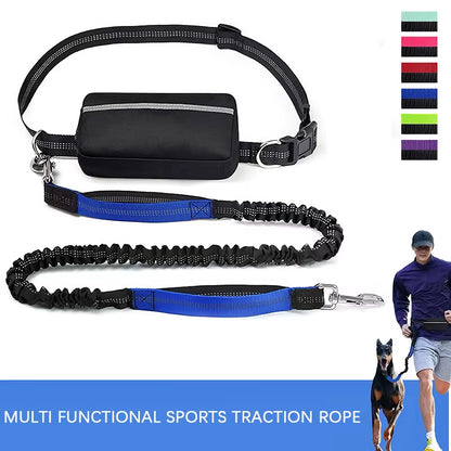 Hands-Free Dog Leash - Adjustable Waist Belt for Walking, Running & Jogging