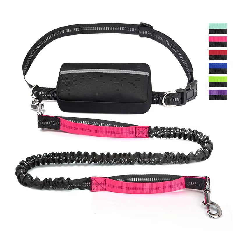 Hands-Free Dog Leash - Adjustable Waist Belt for Walking, Running & Jogging